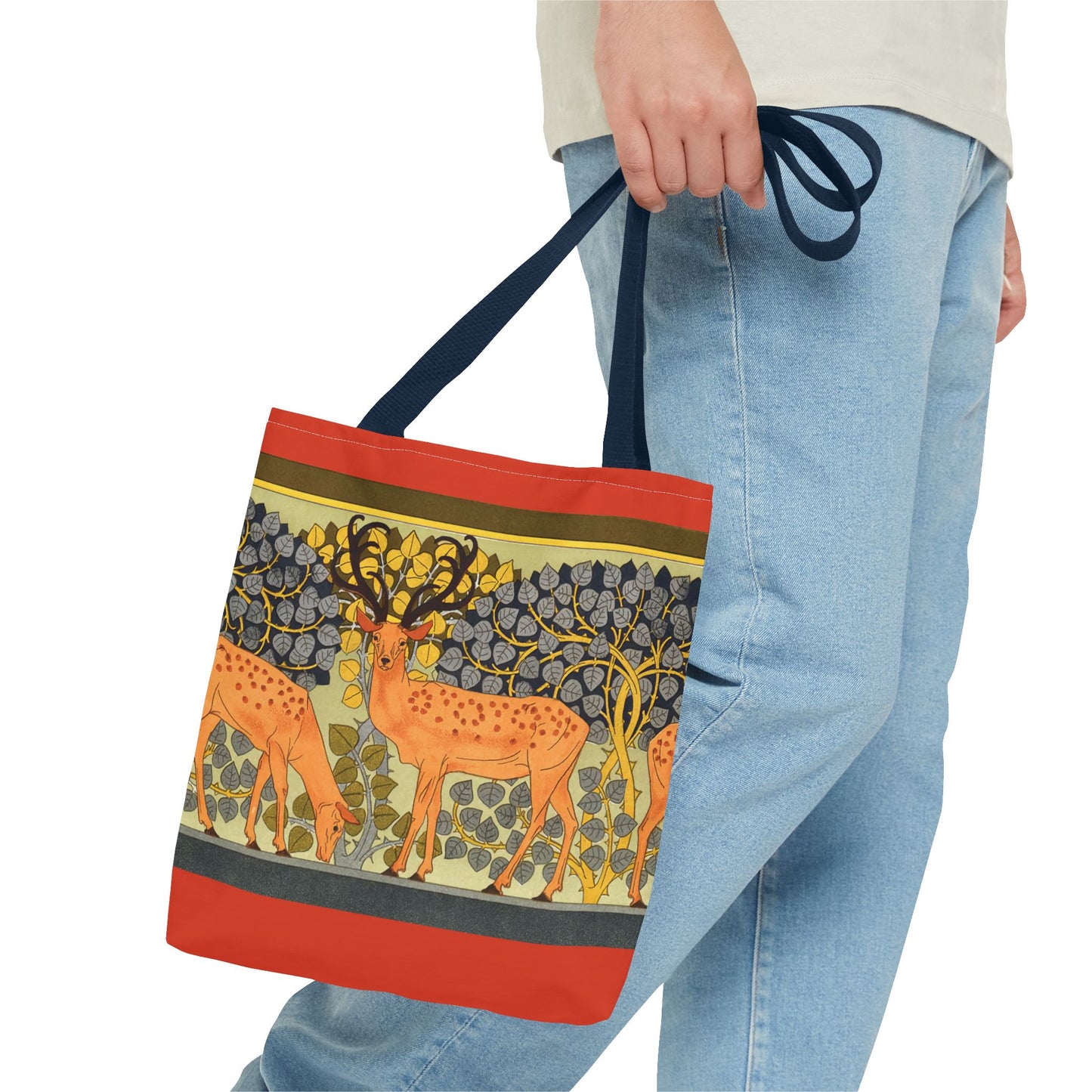 Tote Bag - Verneuil Deer in Forest (Red)