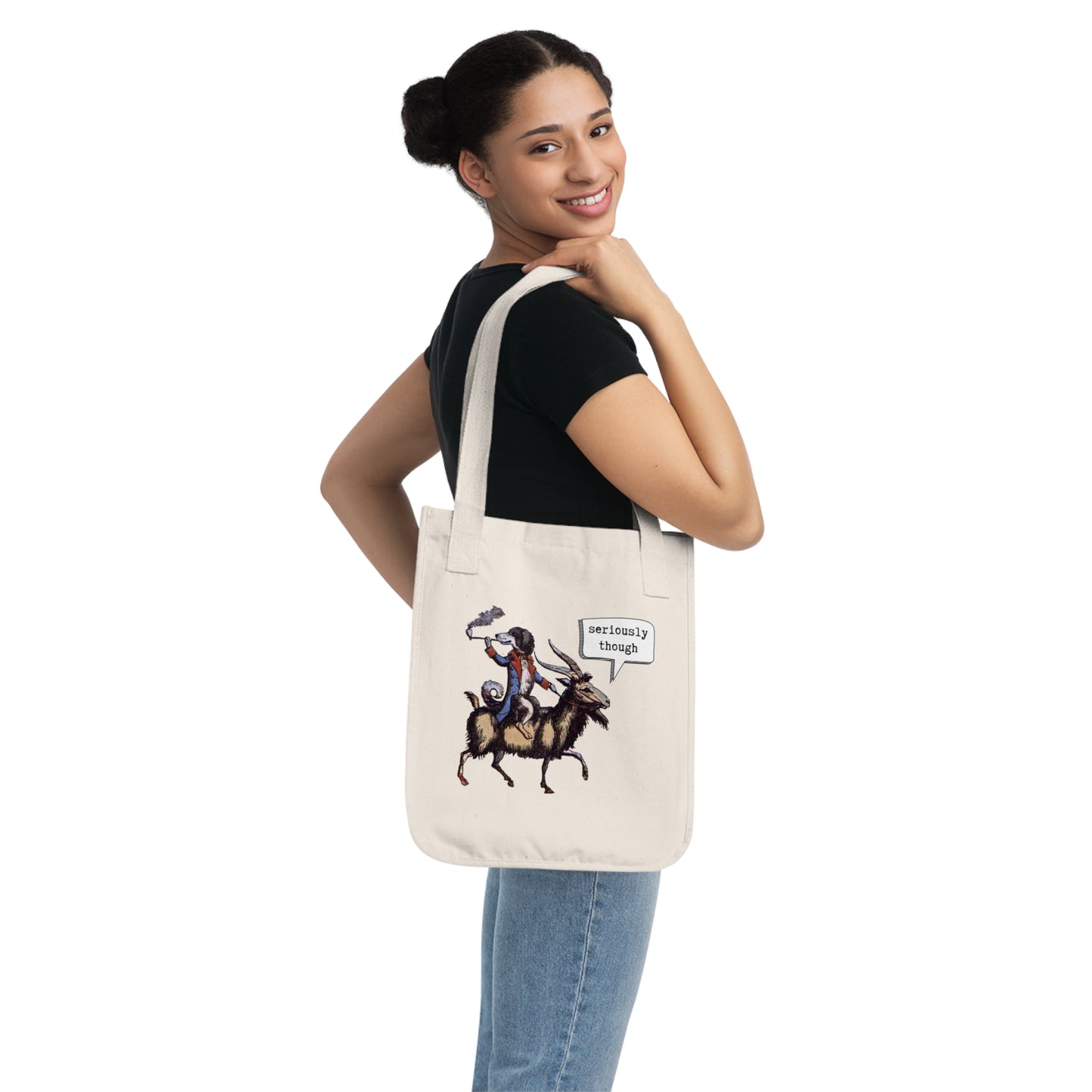 Organic Canvas Tote Bag - Seriously Though