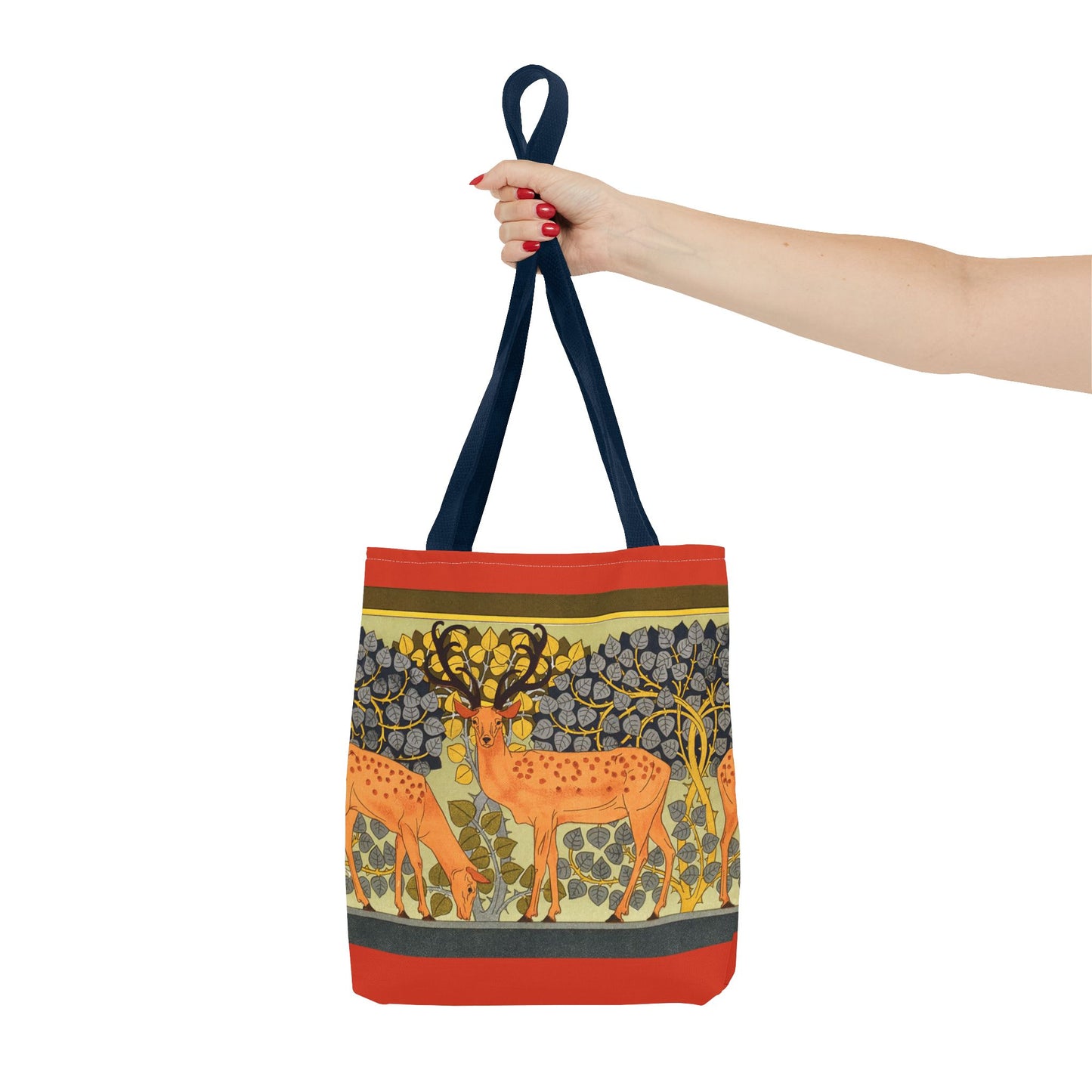 Tote Bag - Verneuil Deer in Forest (Red)