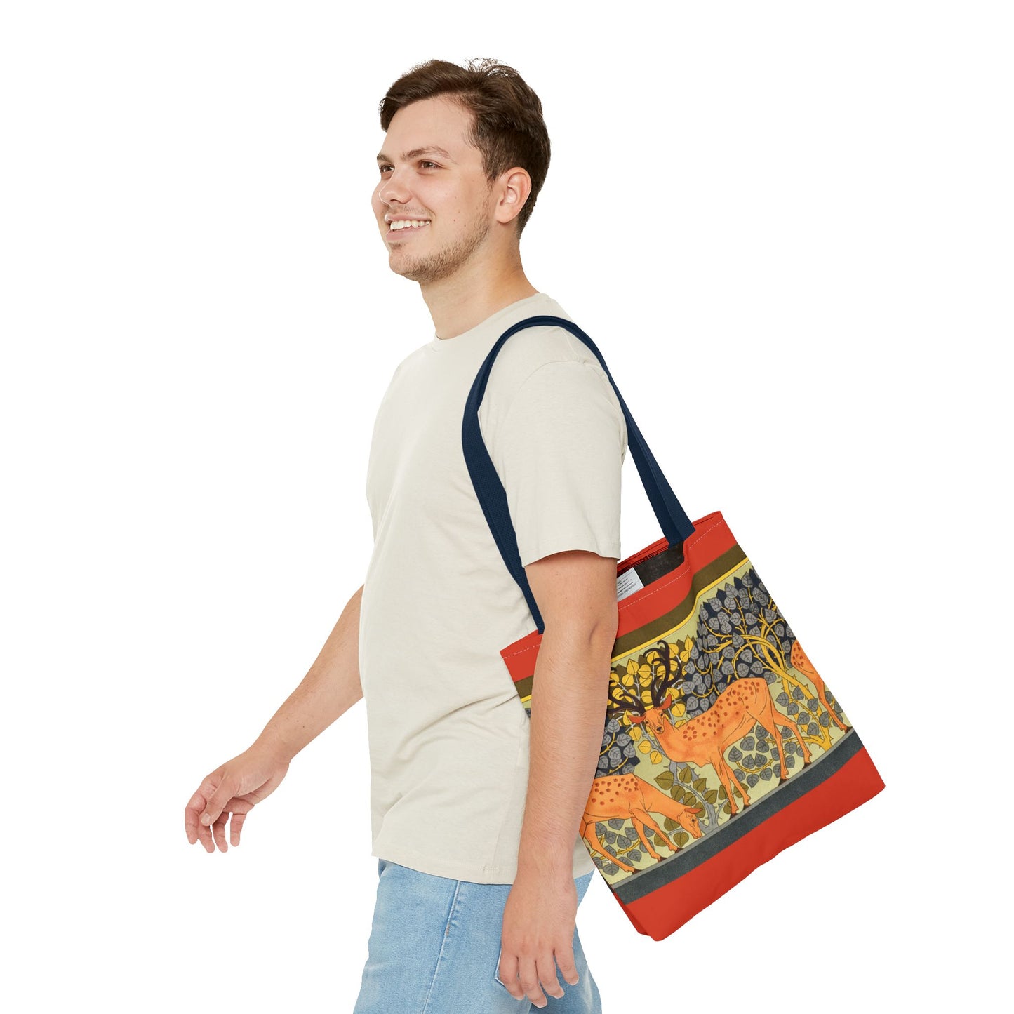 Tote Bag - Verneuil Deer in Forest (Red)